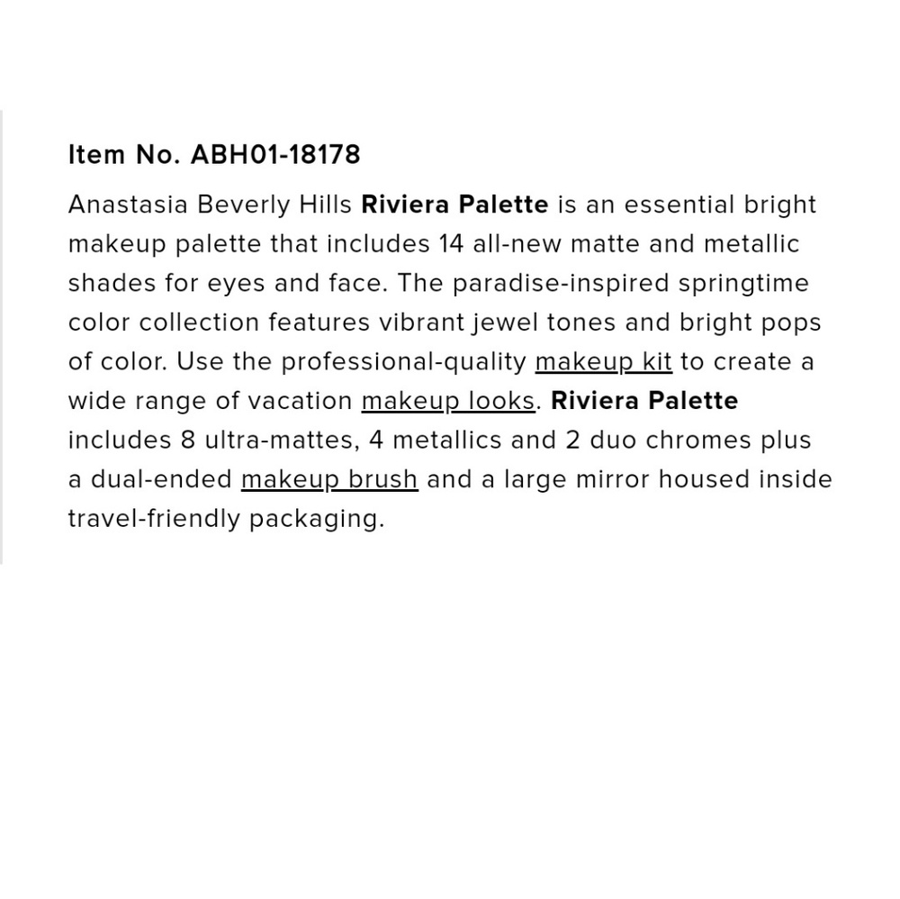 🔽💲🔽 🆕 ANASTASIA BEVERLY HILLS Riviera Palette - Picture 6 of 8